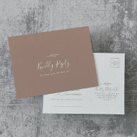 Folha mínima | Cartão postal RSVP de Pedido de Mús