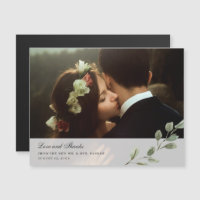 Folhas Simples de Aquarela| Foto De Casamento Obri