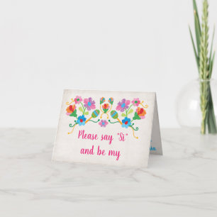 Convite Folk Art Mexcian Fiesta will you be my bridesmaid
