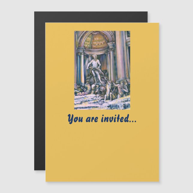 Convite Fontana Di Trevi, Roma (Frente/Verso)