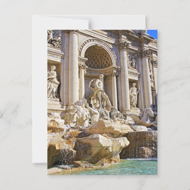 Convite Fonte de Trevi Roma Fotografia (Frente)
