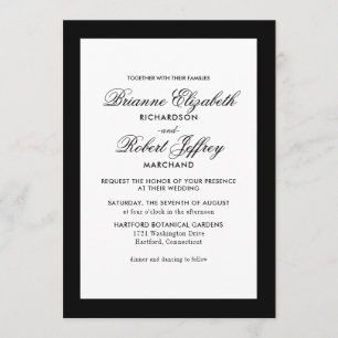 Convite Formal de Casamento da Fronteira Negra Cl