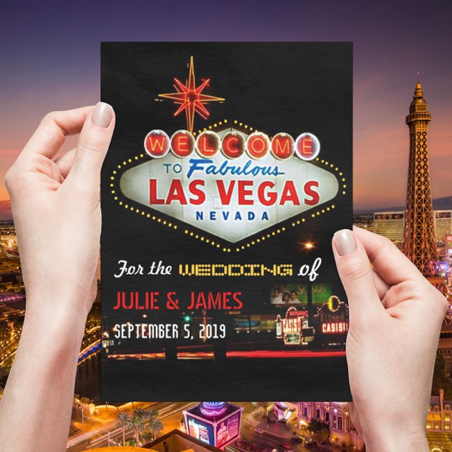 Convite Formal De Casamento Único De Las Vegas (Criador carregado)