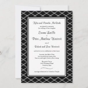 Convite Formal de Recepção Black Art Deco somente 
