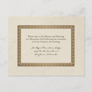 Convite Formal de Recepção em Damasco Floral com B