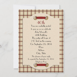 Convite formal do partido de aniversário de 40