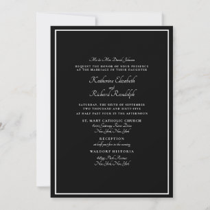 Convite Formal dos Pais da Noiva para Casamento Pr