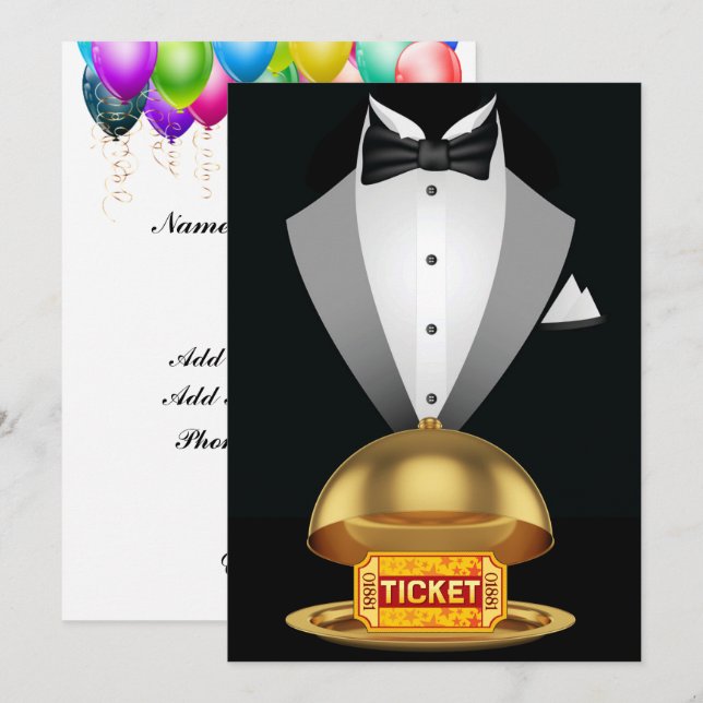 Convite Formal e Divertido #3 (Frente/Verso)