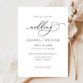 Convite Formal Elegante e Moderno para Casamento