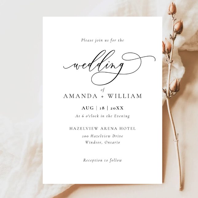 Convite Formal Elegante e Moderno para Casamento (Criador carregado)