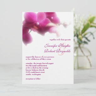 Convite Formal para Casamento Orquídeo
