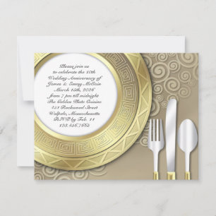 Convite Formal para Jantar de Aniversário de Casam