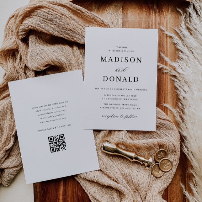 convite formal simples para casamento (Criador carregado)