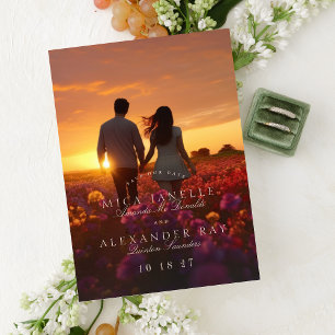 Convite Foto Cor-de-Rosa Espelho Clássico Formal Salva A D