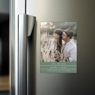 Convite Foto de Boho Sage Casamento Verde da EMELIA Salve