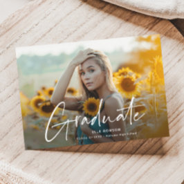 Convite Foto de Formatura com Letra Moderna