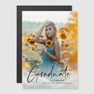 Convite Foto de Formatura de Graduado em Roteiro Moderno