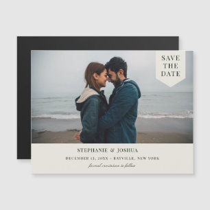 Convite Foto De Marca Simples Salvar O Creme De Data