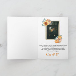 Convite Foto do tema do casamento outono