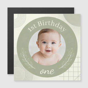 Convite Foto Personalizada Aniversário de 1 Ano - Ímã Pers