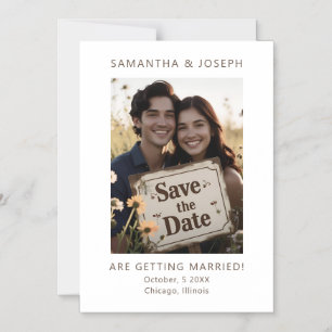 Convite Foto personalizada Casamento tradicional Salvar a