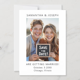 Convite Foto personalizada Simples Casamento moderno Salve