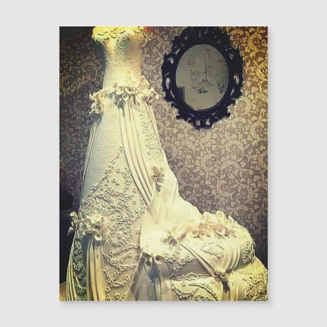 Convite Fotografia de Bolo de Vestido de Noiva (Frente)