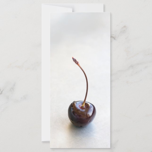 Convite Fotografia de Cereja Vermelha Fresca (Frente)
