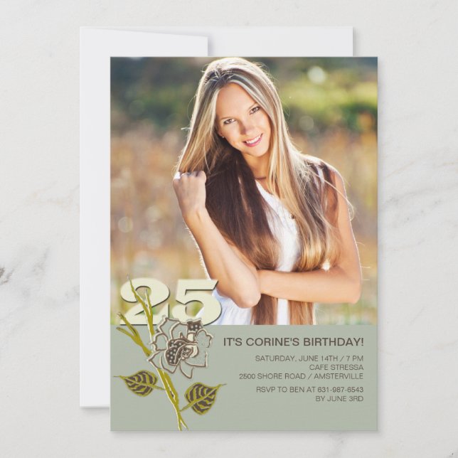 Convite Fotográfico de 25 Aniversário (Frente)