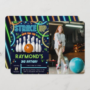 Convite Fotográfico de Aniversário da boliche
