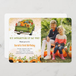 Convite Fotográfico de Aniversário da Pumpkin