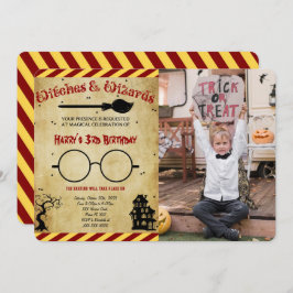 Convite Fotográfico de aniversário de Halloween