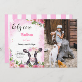 Convite Fotográfico de Aniversário de Vaca