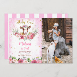 Convite Fotográfico de Aniversário de Vaca