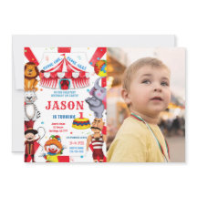 Convite Fotográfico de Aniversário do Circus