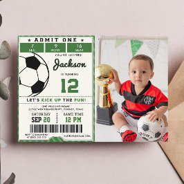 Convite Fotográfico de Aniversário do Futebol Verd