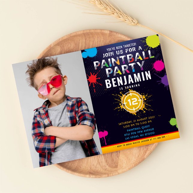 Convite Fotográfico de Aniversário do Partido Pain (Criador carregado)