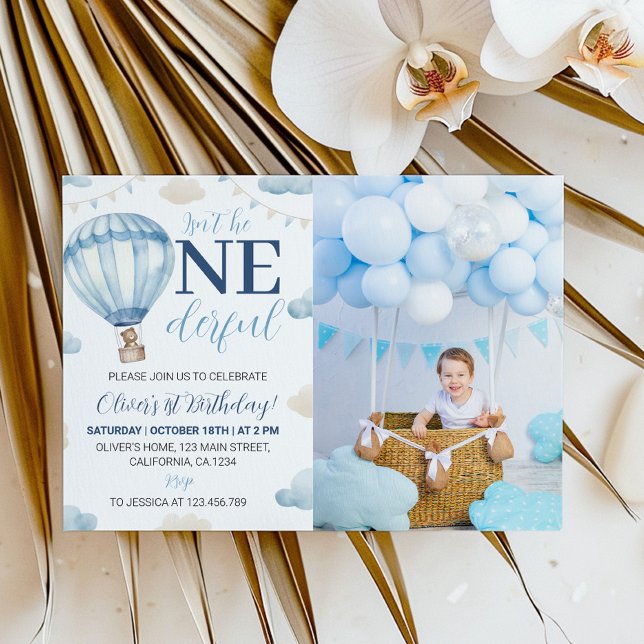 Convite Fotográfico de Aniversário do Urso Vermelh (Criador carregado)