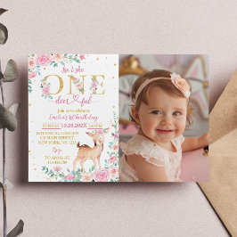 Convite Fotográfico de Aniversário Rosa Útil