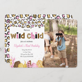 Convite Fotográfico de aniversário Safari