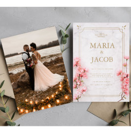 Convite Fotográfico de Casamento de Boho, Na moda