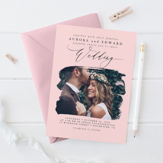 Convite Fotográfico de Casamento de Boho, Na moda  (Criador carregado)