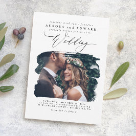 Convite Fotográfico de Casamento de Boho Na moda m