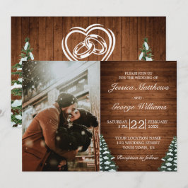 Convite Fotográfico de Casamento de Madeira e Pinh