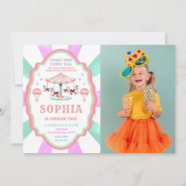 Convite Fotográfico de Circo de segundo aniversári