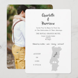 Convite Fotográfico de Destino de Casamento em Por