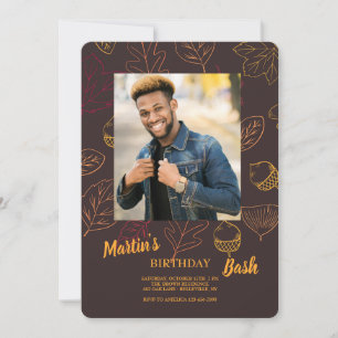 Convite Fotográfico de outono Quente