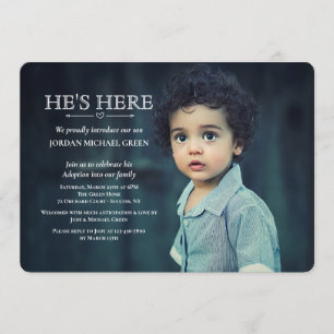 Convite Fotográfico de Partido de Adoção