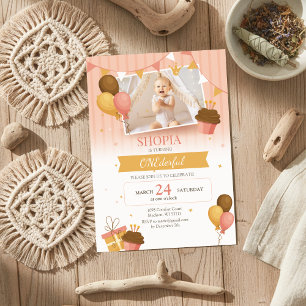 Convite Fotográfico de primeiro aniversario de Bal