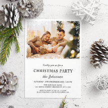 Convite Fotográfico do Festa de Natal Elegante